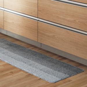 ニトリ 拭けるキッチン用クッションフロアマット(NマルブルGY 45X240