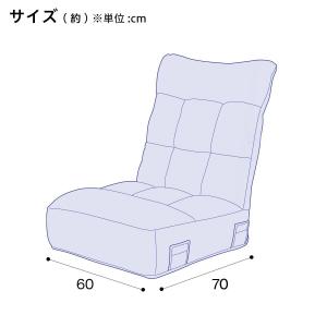 つながるハイバックポケットコイル座椅子 2個セ...の詳細画像2