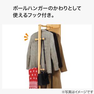 回転式スタンドミラー ハンガーラック付き2P(...の詳細画像2