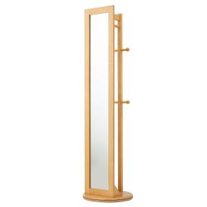 回転式スタンドミラー ハンガーラック付き2P(...の詳細画像4