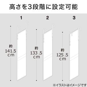 ドア掛けミラー 高さ120cm(ダークブラウン...の詳細画像4