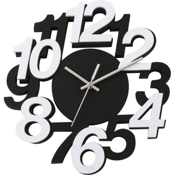 掛け時計(デュオ2 BK) ニトリ