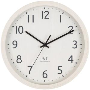 【期間限定価格：9/28まで】電波 静音秒針 掛け置き兼用時計(SW 直径26cm ホワイトウォッシュ 002FR) ニトリ
