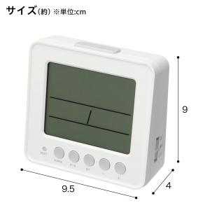 電波デジタル置時計(ホワイト 003SL) ニ...の詳細画像1