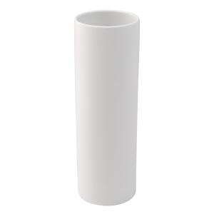 ホワイト陶器の花瓶 陶器花瓶 モノトーンフラワーベース 寸胴 L ホワイト 10.5×30cm 001-A