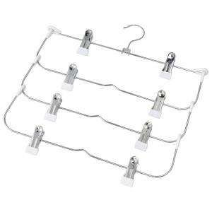 すべりにくいスカート・スラックス ピンチ付き4段ハンガー(ラミー