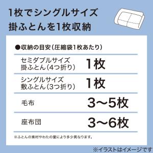 凹凸ノズル対応 布団圧縮袋 2枚入り(L DB...の詳細画像4