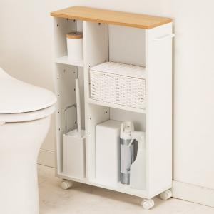 トイレ収納 フィーノ2(ホワイト/ライトブラウン) ニトリ