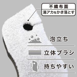 しっかり洗えるバスブラシスポンジ アクリルビー...の詳細画像3
