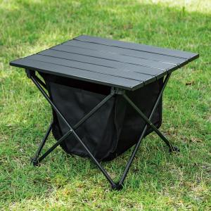 アルミテーブル ストッカー付き(ITY) ニトリ