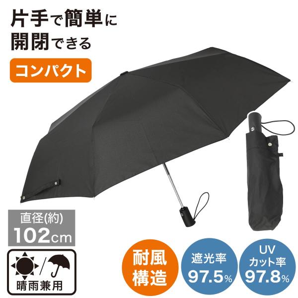 晴雨兼用58cm自動開閉傘SU(ブラック) ニトリ