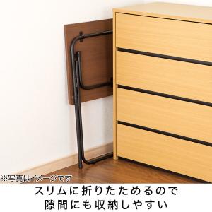 折りたたみテーブル(7070 ミドルブラウン ...の詳細画像3