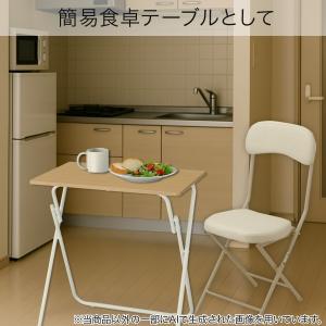 折りたたみテーブル(7070 ホワイトウォッシ...の詳細画像5