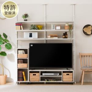 ニトリ 突っ張り壁面収納 Nポルダディープ(ミドルブラウン ニトリ 突っ張り壁面収納 Nポルダディープ(ミドルブラウン