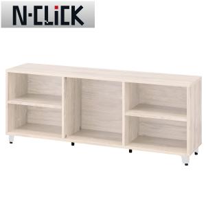 Nクリック [幅120cm] 簡単組立て ボックス デスク(ホワイトウォッシュ