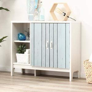 キャビネット(マリーナ 7085D WW&BL) ニトリ 『・玄関先迄納品』