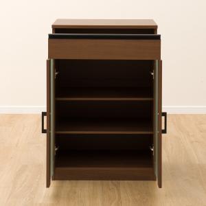 幅60cm キャビネット(フォルムN SK9060D MBR） 食器棚 レンジ台 ラック