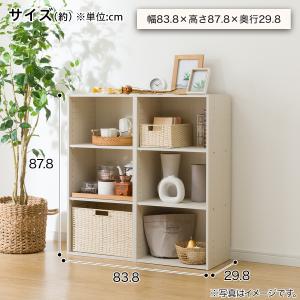 カラーボックスNカラボレギュラー2連6マス ホ...の詳細画像3