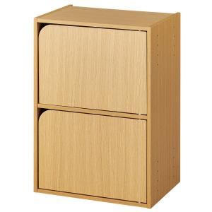 ニトリ（NITORI） 連結できるカラーボックス Nカラボ 扉付き 2段