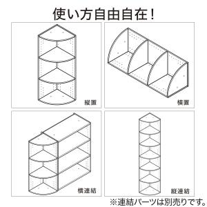 連結できるNカラボ コーナー 2段(ミドルブラ...の詳細画像3