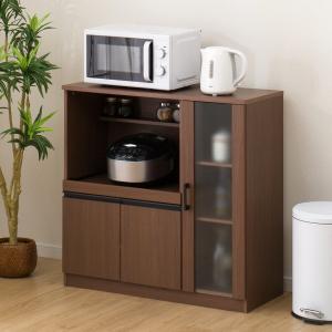 ニトリ レンジ台(フォルムS RE9090G LBR） 期間限定価格：9/24