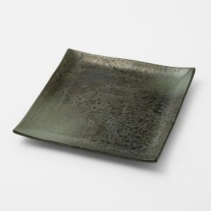 角皿 22cm (緑吹天目 MT-151) ニトリ