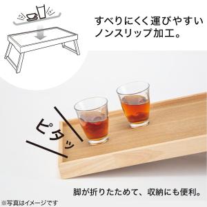 脚付き すべり止め木製トレー(ナチュラル) ニトリの詳細画像2