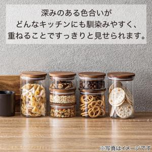 アカシアガラスキャニスター(M 520mL) ニトリの詳細画像1