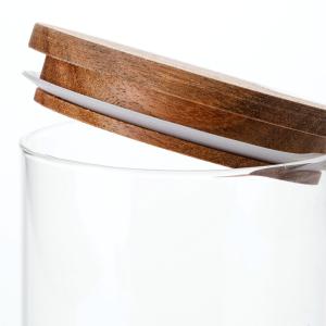 アカシアガラスキャニスター(M 520mL) ニトリの詳細画像5