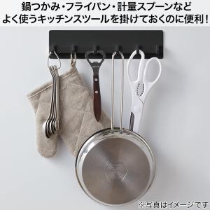 マグネットキッチンツールフック(FLAT ブラ...の詳細画像1