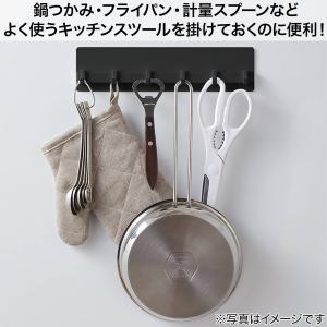 マグネットキッチンツールフック(FLAT ブラ...の詳細画像1
