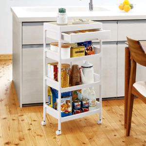 ニトリ 軽くて組立簡単 スリムラックマルチ4段ウッド(ホワイト JR18