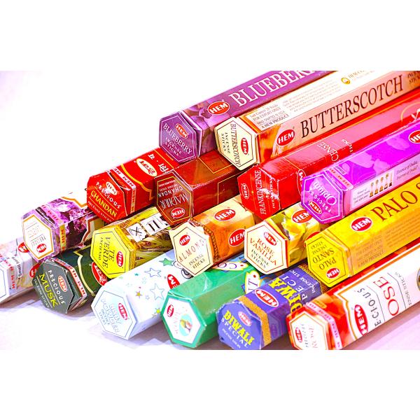 選べるお香　6箱セット　お香 スティック型 インセンス アロマ 線香 お試しセット　HEM