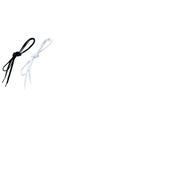 シューレース　スニーカー用　ゴム平紐 100cm~120cm 靴紐 　黒or白