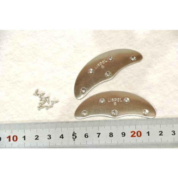 ビス10個付き ヒールスティール　トゥスティール　ジェリーフィッシュ型#6　靴底　ブーツ減り止め補強...