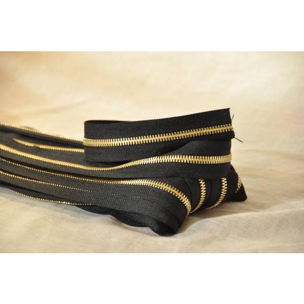 1m単位 YKK ファスナー エクセラ No.5 番手　号　 金色金具　ジッパー ダブル用 両開き