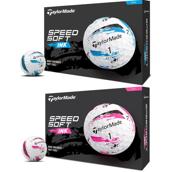 テーラーメイド ゴルフボール SpeedSoft INK ゴルフボール 1ダース 12球入り ブルー...