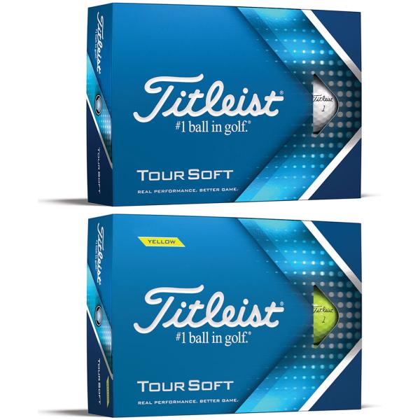 タイトリスト ゴルフボール ツアーソフト 1ダース 12球入り 2022年モデル ホワイト イエロー...