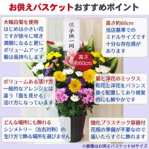 お供えバスケットMサイズ お彼岸 花 お悔やみ...の詳細画像2