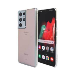 Galaxy S21 Ultra 5G SC-52B スマホケース クリア カバー 耐衝撃 薄型 耐熱性 シンプル 高光沢 軽量 ハード ポリカーボネート ストラップホール付