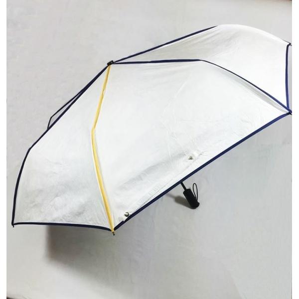 紫外線９９％以上カット！大きめサイズ！クール日傘アクティブ　アクセントライン（イエロー）
