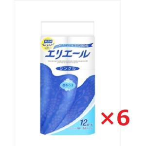 トイレットペーパー シングル トイレットペーパー エリエール トイレットティシュー12ロール×６個 シングルタイプ｜nitto-netstore