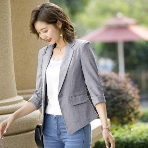 グレー テーラードジャケット レディース 夏 通勤 Ol 7分袖 薄手 ジャケット 大きいサイズ サマージャケット スーツジャケット オフィス Nit Kitoya One Leaf 通販 Yahoo ショッピング
