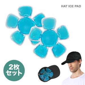 熱中症対策 アイスハット 2個セット 帽子用保冷剤 農作業 工事現場 ヘッドクール 冷却 ひんやり 冷感マット ヘルメット 暑さ対策 ハット キャップ 自転車 夏