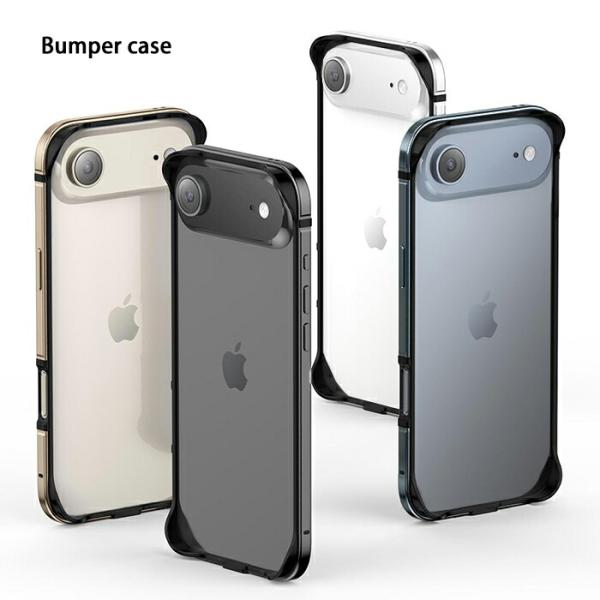 iPhone Air バンパーケース アルミ TPU レンズ保護対応 MagSafe充電対応 アイフ...