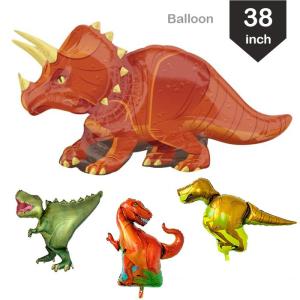 恐竜 バルーン 単品 恐竜柄 フィルムバルーン ビッグサイズ ドラゴン風船 男の子 誕生日 装飾 プレゼント ティラノサウルス トリケラトプス ティーレックス