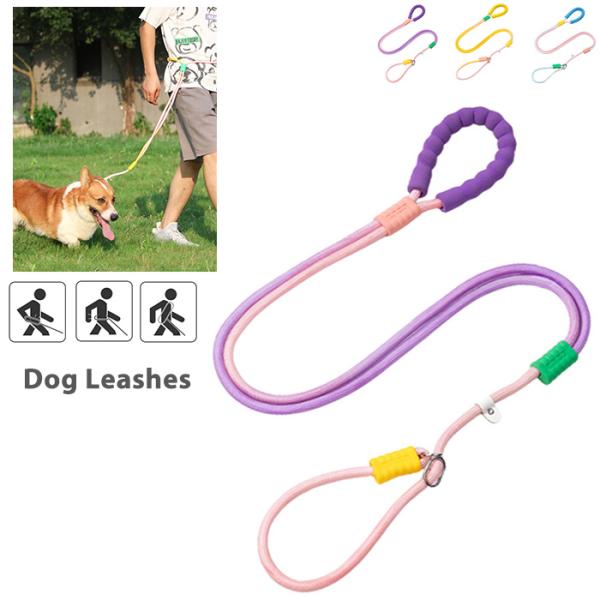 首輪一体型 リード 犬用 ロープ ハンズフリー対応 ショルダーリード たすき掛け 腰掛け 手持ち 調...