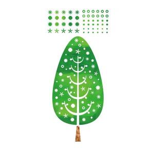 東京ステッカー ウォールデコレーション ウォールステッカー 転写式 大判 ウォールステッカー ツリー デコレーション グリーン Lサイズ Ts 0014 Al