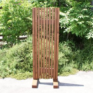 ウッドフェンス 目隠し ルーバー ブラウン 茶色 手作り 木製 ピケット ガーデン 自立 置くだけ おしゃれ 庭 玄関 駐車場 境界 洋風 柵 飛び出し防止 (縦)｜niwazakka