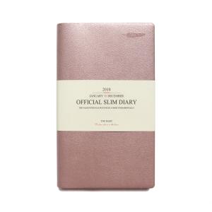 【日付なし】 1年ダイアリー シンプル スリム 手帳 2018【ローズゴールド】 OFFICIAL SLIM DIARY 　輸入品｜niyantarose